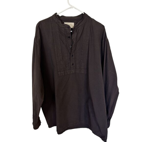 Vtg Scully Mens Brown Peruvian Cotton Pullover Shirt XL Heavy Western Ranch - Picture 1 of 9